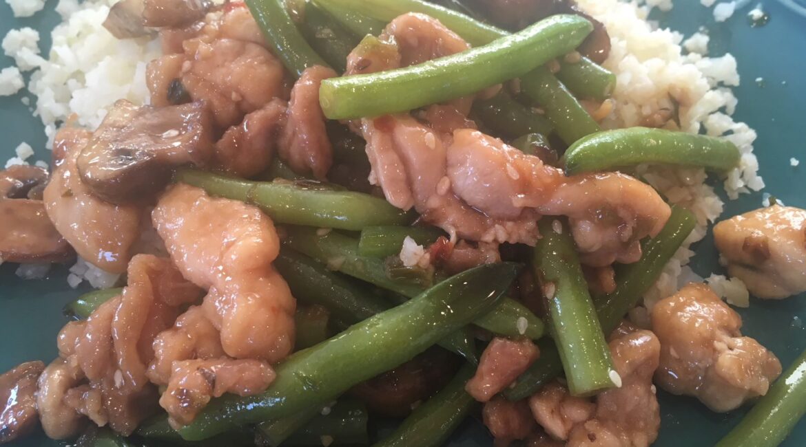 Chinese chicken and green beans